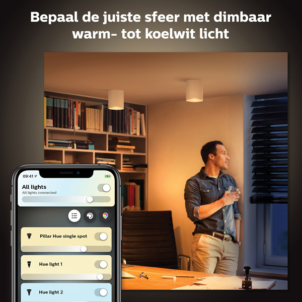 Philips Hue Pillar Opbouwspot | Wit | 1 spot | White Ambiance  LPH02809 - 4