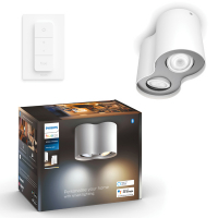 Philips Hue Pillar Opbouwspot | Wit | 2 spots | White Ambiance | incl. dimmer switch  LPH02807