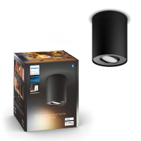 Philips Hue Pillar Opbouwspot | Zwart | 1 spot | White Ambiance | incl. dimmer switch  LPH02806