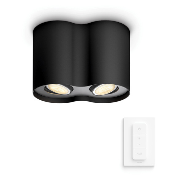 Philips Hue Pillar Opbouwspot | Zwart | 2 spots | White Ambiance | incl. dimmer switch  LPH02805 - 10