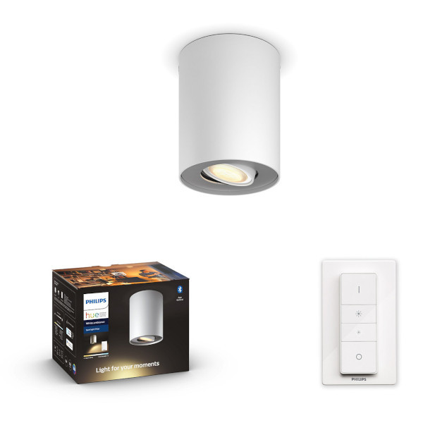 Philips Hue Pillar opbouwspot wit | White Ambiance | incl. dimmer switch  LPH01545 - 1