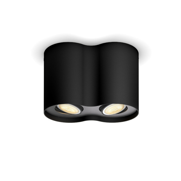Philips Hue Pillar opbouwspot zwart | White Ambiance | 2 spots | incl. dimmer switch  LPH01547 - 2