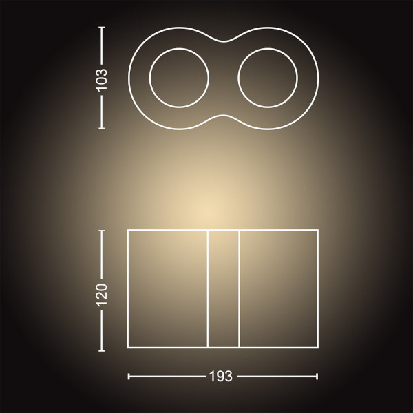 Philips Hue Pillar opbouwspot zwart | White Ambiance | 2 spots | incl. dimmer switch  LPH01547 - 3