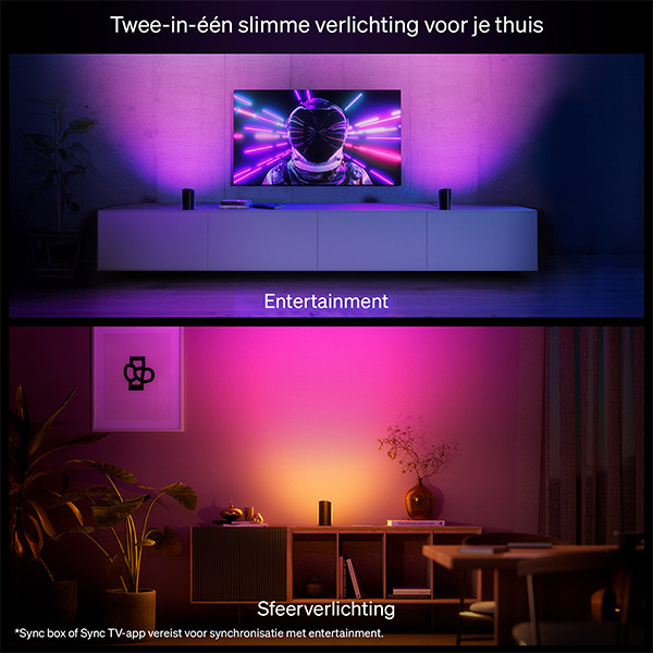 Philips Hue Play wall washer | White & Color Ambiance | Zwart | 20W | 2 stuks LPH04050 - 5