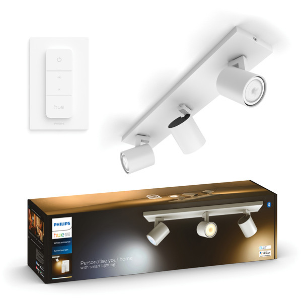 Philips Hue Runner Opbouwspot | Wit | 3 spots | White Ambiance | incl. dimmer switch  LPH02815 - 1