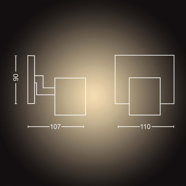 Philips Hue Runner Opbouwspot | Zwart | 1 spot | White Ambiance | incl. dimmer switch  LPH02814 - 3