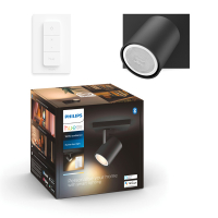 Philips Hue Runner Opbouwspot | Zwart | 1 spot | White Ambiance | incl. dimmer switch  LPH03716
