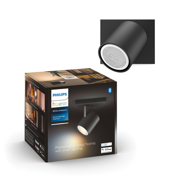 Philips Hue Runner Opbouwspot | Zwart | 1 spot | White Ambiance  LPH03714 - 1