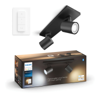 Philips Hue Runner Opbouwspot | Zwart | 2 spots | White Ambiance | incl. dimmer switch  LPH03710