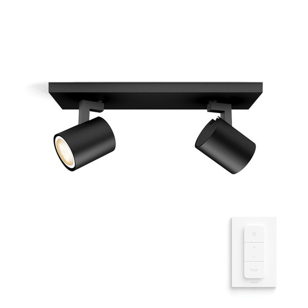 Philips Hue Runner Opbouwspot | Zwart | 2 spots | White Ambiance | incl. dimmer switch  LPH03710 - 2