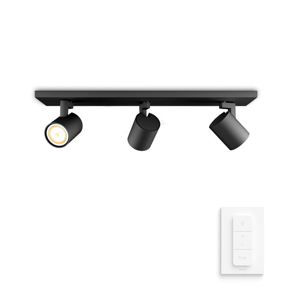 Philips Hue Runner Opbouwspot | Zwart | 3 spots | White Ambiance | incl. dimmer switch  LPH03711 - 2