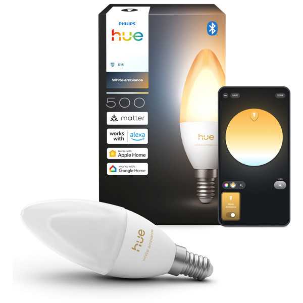 Philips Hue Slimme E14 led lamp | Kaars C39 | White Ambiance | Zigbee | 3.7W LPH05060 - 1