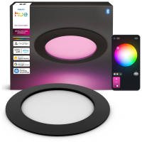 Philips Hue Slimme LED Downlight | Rond | Ø 17 cm | IP44 | White & Color Ambiance | Zwart | Zigbee | 12W LPH05054