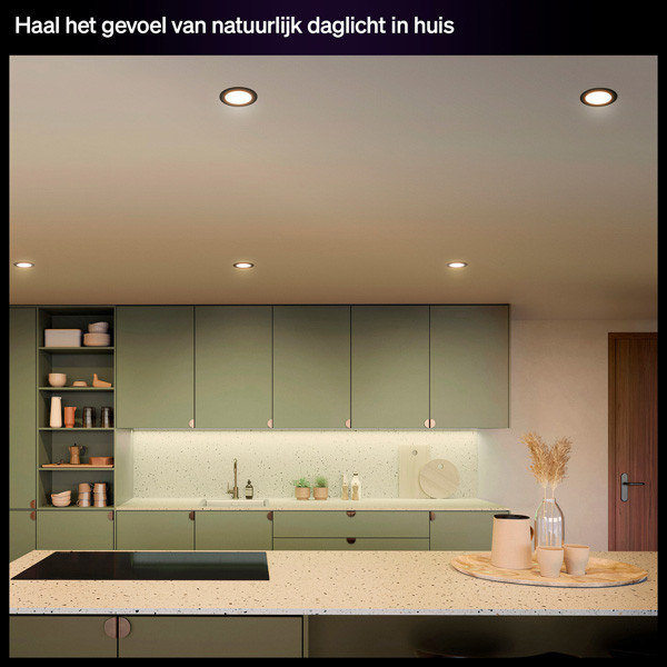 Philips Hue Slimme LED Downlight | Rond | Ø 17 cm | IP44 | White & Color Ambiance | Zwart | Zigbee | 12W LPH05054 - 5