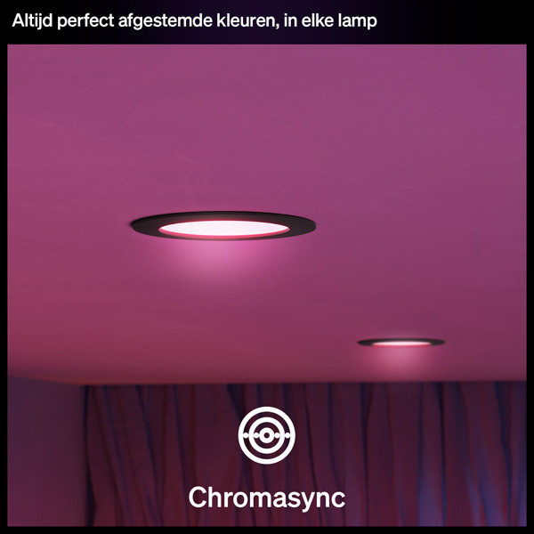 Philips Hue Slimme LED Downlight | Rond | Ø 17 cm | IP44 | White & Color Ambiance | Zwart | Zigbee | 12W LPH05054 - 7