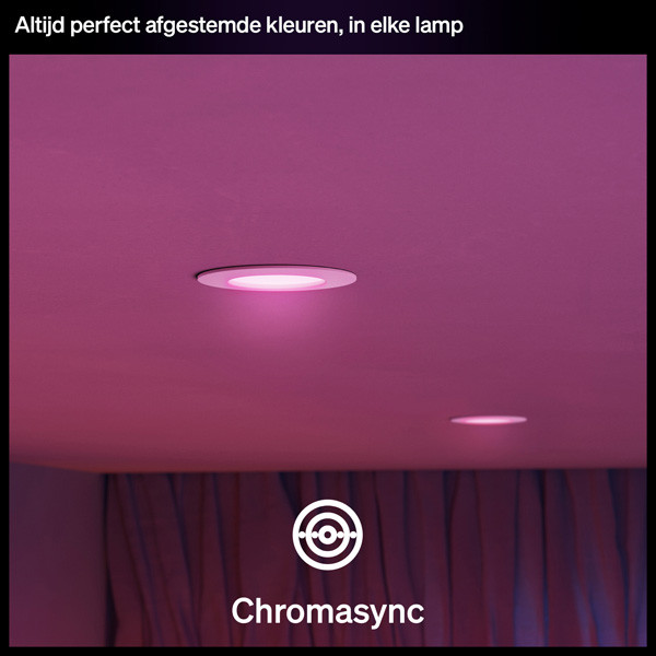Philips Hue Slimme LED Downlight | Rond | Ø 9 cm | IP44 | White & Color Ambiance | Wit | Zigbee | 8.3W | 3 stuks LPH05053 - 7