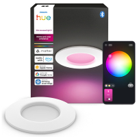 Philips Hue Slimme LED Downlight | Rond | Ø 9 cm | IP44 | White & Color Ambiance | Wit | Zigbee | 8.3W LPH05051