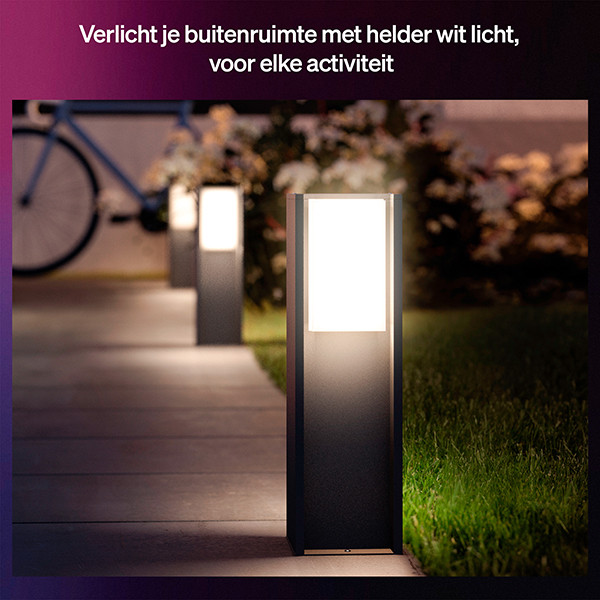 Philips Hue Slimme tuinlantaarn 40 cm | Turaco | White & Color Ambiance | IP44 | Antraciet | Zigbee | 8.1W LPH04751 - 4