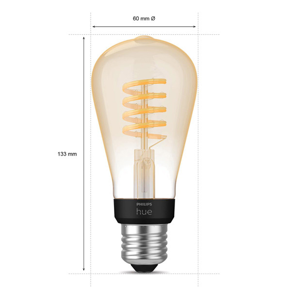 Philips Hue Smart lamp E27 | Edison ST64 | Goud | White Ambiance | Zigbee | 7W (45W) LPH02735 - 3