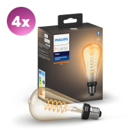Philips Hue Smart lamp E27 | Edison ST72 | Goud | White | Zigbee | 7W (45W) | 4 stuks LPH04693