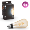 Philips Hue Smart lamp E27 | Edison ST72 | Goud | White Ambiance | Zigbee | 7W (45W) | 6 stuks LPH04718 - 1