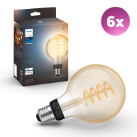 Philips Hue Smart lamp E27 | Globe G93 | Goud | White Ambiance | Zigbee | 7W (45W) | 6 stuks LPH04700