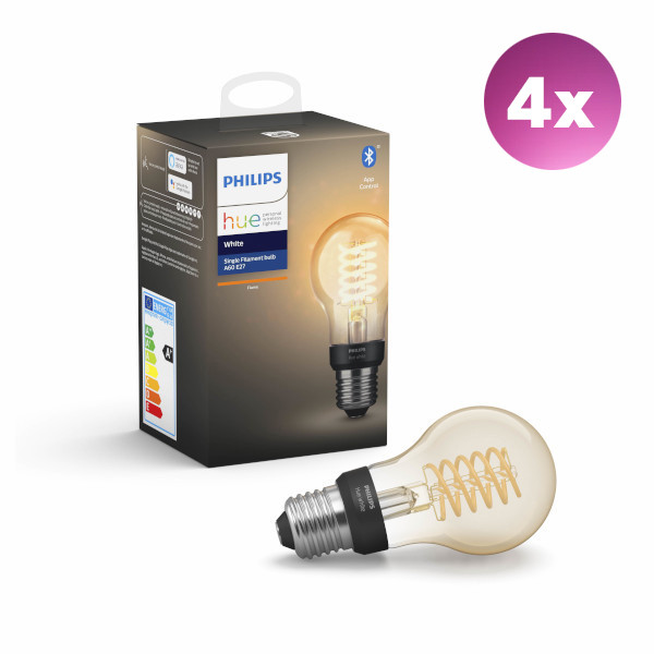 Philips Hue Smart lamp E27 | Peer A60 | Goud | White | Zigbee | 7W (45W) | 4 stuks LPH04669 - 1