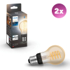 Philips Hue Smart lamp E27 | Peer A60 | Goud | White Ambiance | Zigbee | 7W (45W) | 2 stuks LPH04672 - 1
