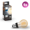 Philips Hue Smart lamp E27 | Peer A60 | Goud | White Ambiance | Zigbee | 7W (45W) | 5 stuks LPH04674 - 1