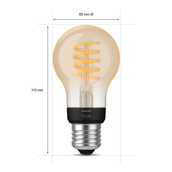 Philips Hue Smart lamp E27 | Peer A60 | Goud | White Ambiance | Zigbee | 7W (45W) LPH02734 - 3