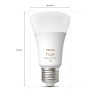 Philips Hue Smart lamp E27 | Peer A60 | Mat | White & Color Ambiance | Zigbee | 11W (75W) | 4 stuks LPH03640 - 3