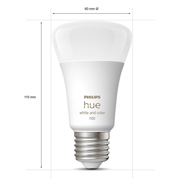 Philips Hue Smart lamp E27 | Peer A60 | Mat | White & Color Ambiance | Zigbee | 11W (75W) LPH02707 - 3