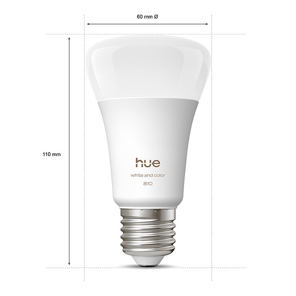 Philips Hue Smart lamp E27 | Peer A60 | Mat | White & Color Ambiance | Zigbee | 2 stuks LPH04285 - 2