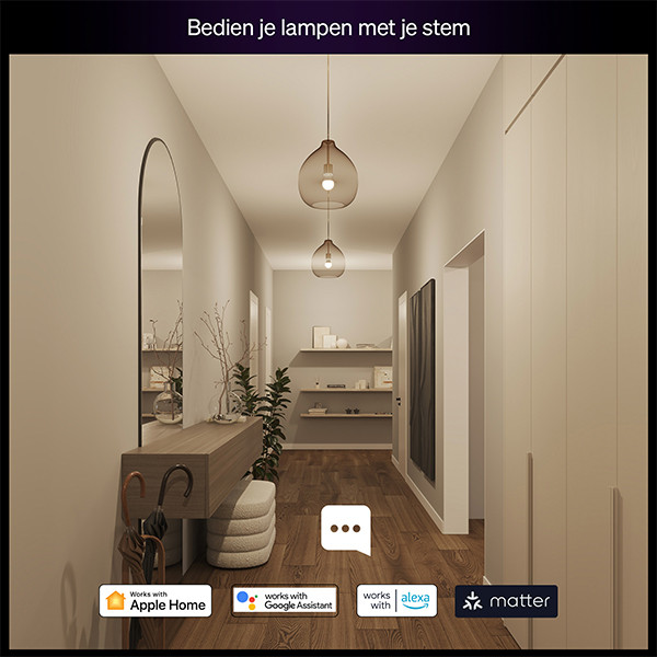 Philips Hue Smart lamp E27 | Peer A60 | Mat | White & Color Ambiance | Zigbee | 8W (60W) | 3 stuks LPH04291 - 6