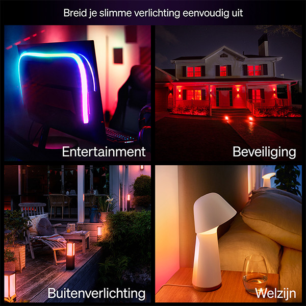 Philips Hue Smart lamp E27 | Peer A60 | Mat | White & Color Ambiance | Zigbee | 8W (60W) | 3 stuks LPH04291 - 9