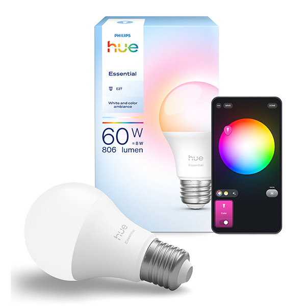 Philips Hue Smart lamp E27 | Peer A60 | Mat | White & Color Ambiance | Zigbee | 8W (60W) LPH04289 - 1