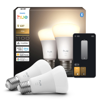 Philips Hue Smart lamp E27 | Peer A60 | Mat | White | Zigbee | 2 stuks LPH04275