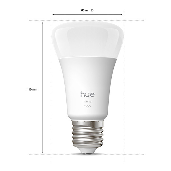 Philips Hue Smart lamp E27 | Peer A60 | Mat | White | Zigbee | 2 stuks LPH04275 - 2
