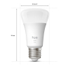 Philips Hue Smart lamp E27 | Peer A60 | Mat | White | Zigbee | 2 stuks LPH04275 - 2
