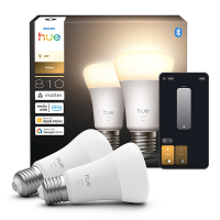 Philips Hue Smart lamp E27 | Peer A60 | Mat | White | Zigbee | 2 stuks LPH04277