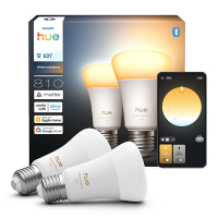 Philips Hue Smart lamp E27 | Peer A60 | Mat | White Ambiance | Zigbee | 6W (60W) | 2 stuks LPH04281
