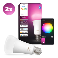 Philips Hue Smart lamp E27 | Peer A67 | Mat | White & Color Ambiance | Zigbee | 11.8W (100W) | 2 stuks LPH04740