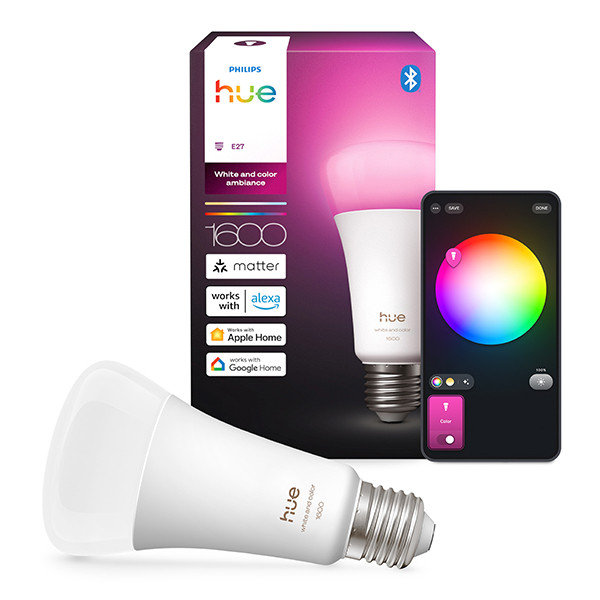 Philips Hue Smart lamp E27 | Peer A67 | Mat | White & Color Ambiance | Zigbee | 11.8W (100W) LPH04284 - 1