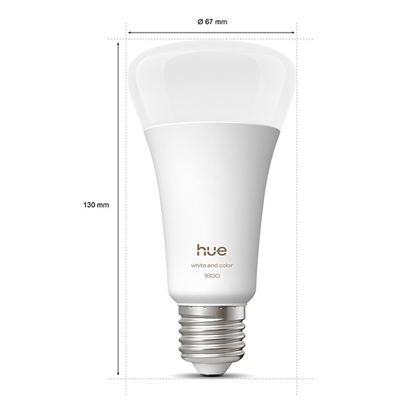 Philips Hue Smart lamp E27 | Peer A67 | Mat | White & Color Ambiance | Zigbee | 11.8W (100W) LPH04284 - 2