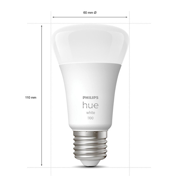 Philips Hue Smart lamp E27 | White | 1100 lumen | 9.5W | 2 stuks  LPH02729 - 3