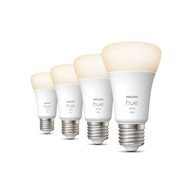 Philips Hue Smart lamp E27 | White | 800 lumen | 9W | 4 stuks LPH03638 - 2