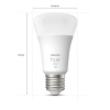 Philips Hue Smart lamp E27 | White | 800 lumen | 9W | 4 stuks  LPH03638 - 3