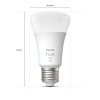 Philips Hue Smart lamp E27 | White | 800 lumen | 9W | 4 stuks LPH03638 - 3