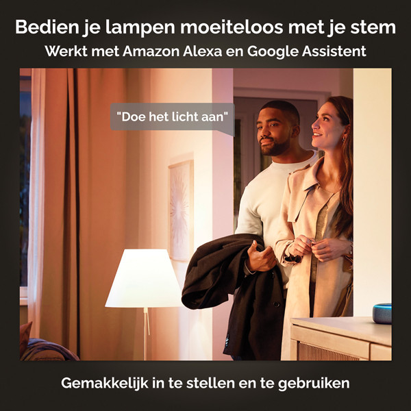 Philips Hue Smart lamp E27 | White | 800 lumen | 9W | 4 stuks LPH03638 - 6