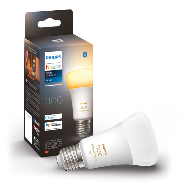 rust Fervent Ingang Philips Hue Smart lamp E27 | White Ambiance | 1100 lumen | 8W Philips HUE  123led.nl